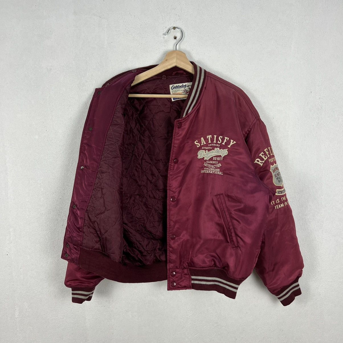 Japanese Brand PROSPER TITLEHOLDER EMBROIDERY BIG LOGO VARSITY BOMBER Size US L / EU 52-54 / 3 - 12 Thumbnail