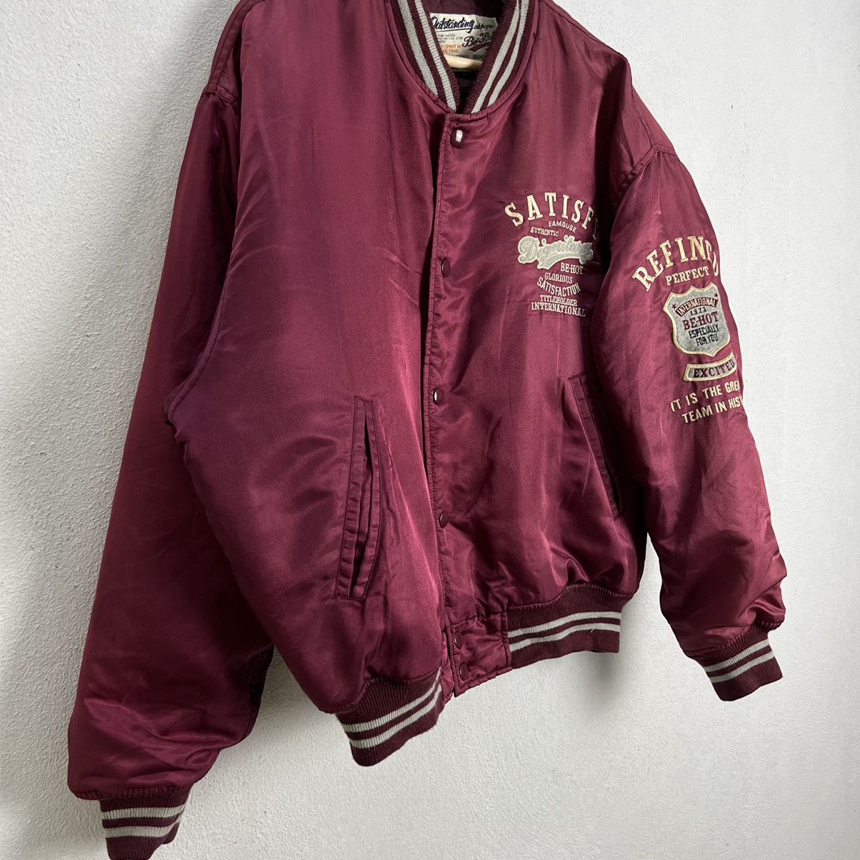 Japanese Brand PROSPER TITLEHOLDER EMBROIDERY BIG LOGO VARSITY BOMBER Size US L / EU 52-54 / 3 - 5 Thumbnail