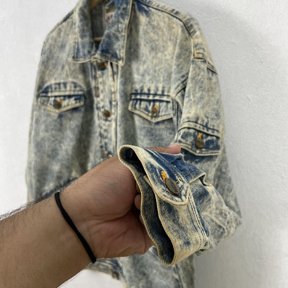 Japanese Brand ACID WASH STYLE ORIGINAL JEANS JUNIOR CLUB DENIM JACKET Size US M / EU 48-50 / 2 - 12 Thumbnail