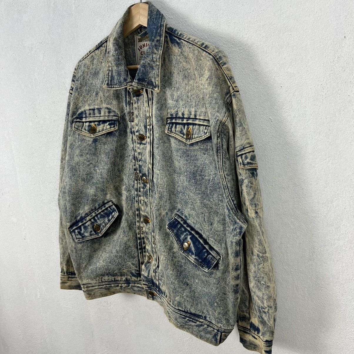 Japanese Brand ACID WASH STYLE ORIGINAL JEANS JUNIOR CLUB DENIM JACKET Size US M / EU 48-50 / 2 - 2 Thumbnail