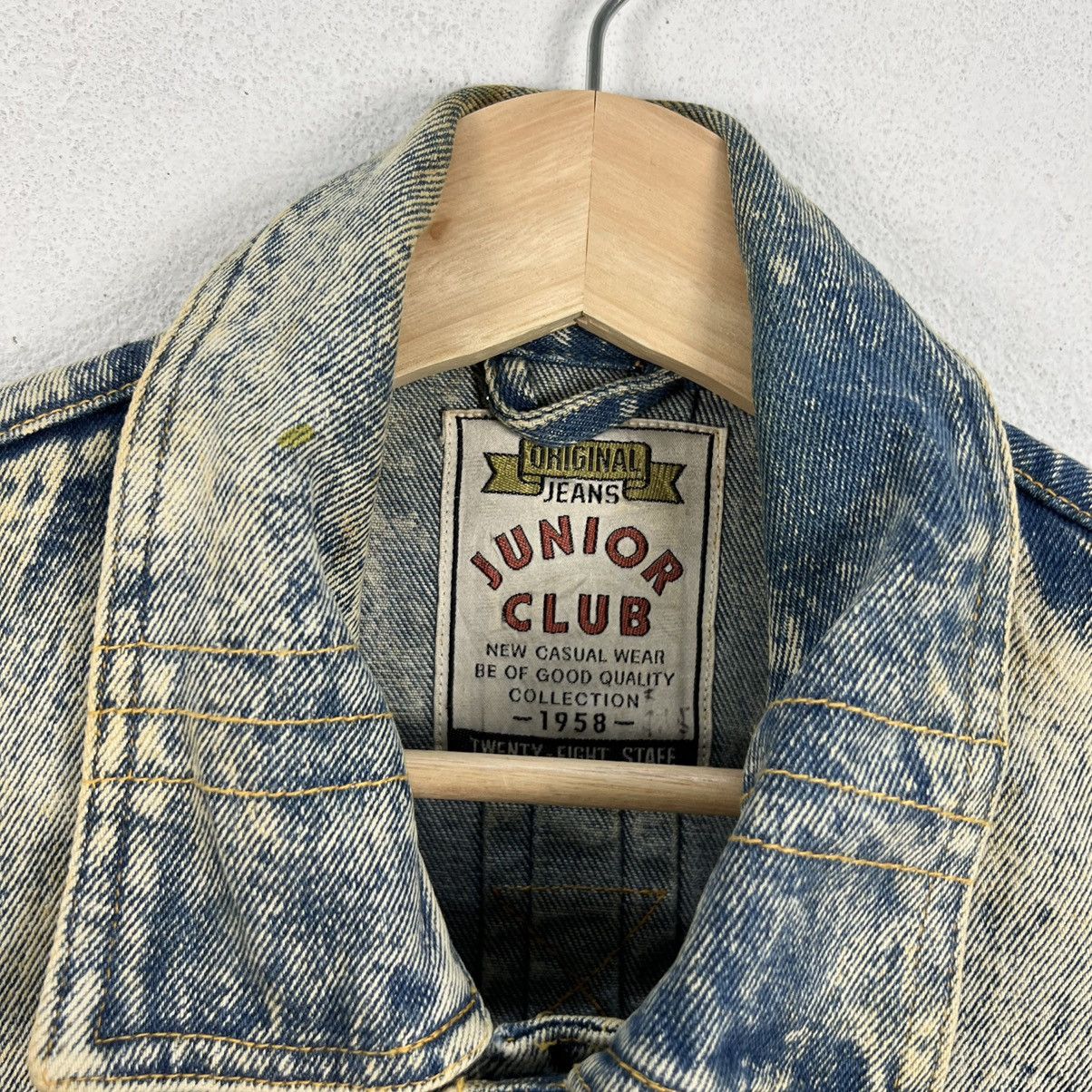 Japanese Brand ACID WASH STYLE ORIGINAL JEANS JUNIOR CLUB DENIM JACKET Size US M / EU 48-50 / 2 - 10 Thumbnail