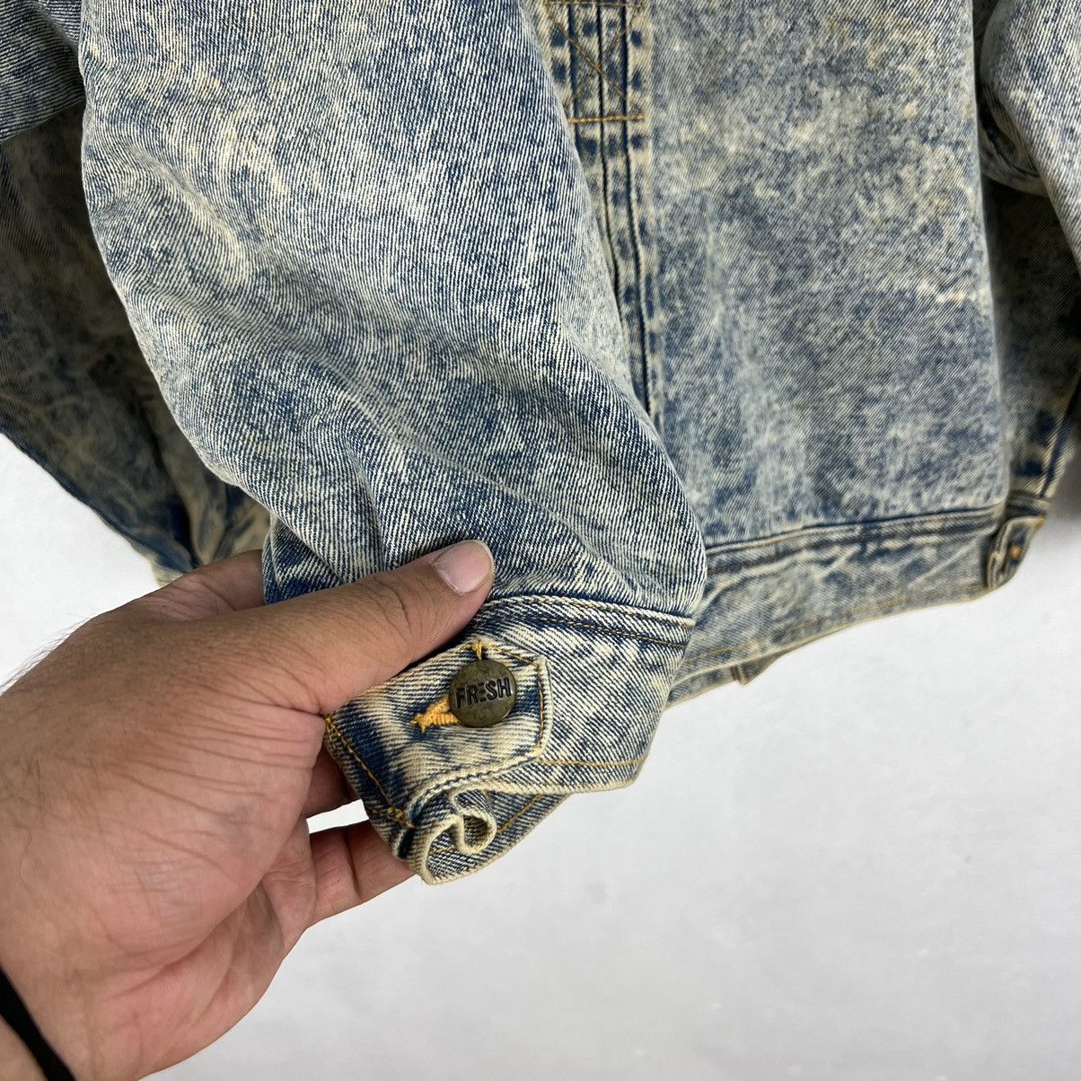 Japanese Brand ACID WASH STYLE ORIGINAL JEANS JUNIOR CLUB DENIM JACKET Size US M / EU 48-50 / 2 - 17 Thumbnail