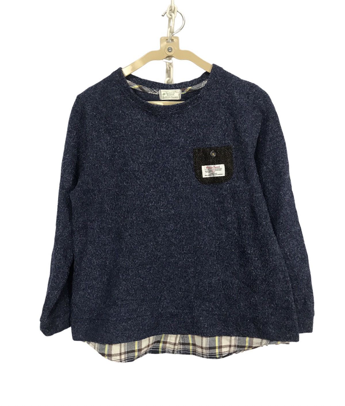Harris Tweed × Japanese Brand Natural palette x Harris tweed wool sweatshirt Size S / US 4 / IT 40 - 1 Thumbnail