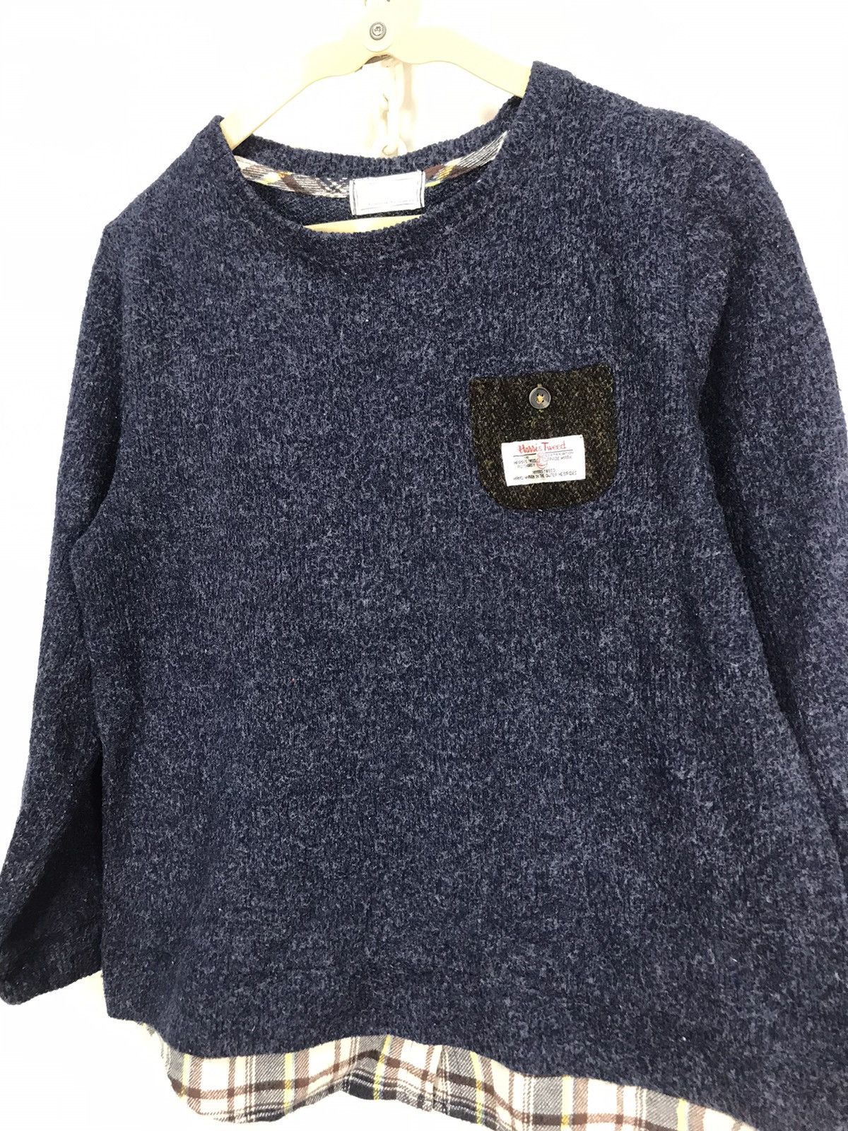 Harris Tweed × Japanese Brand Natural palette x Harris tweed wool sweatshirt Size S / US 4 / IT 40 - 6 Thumbnail