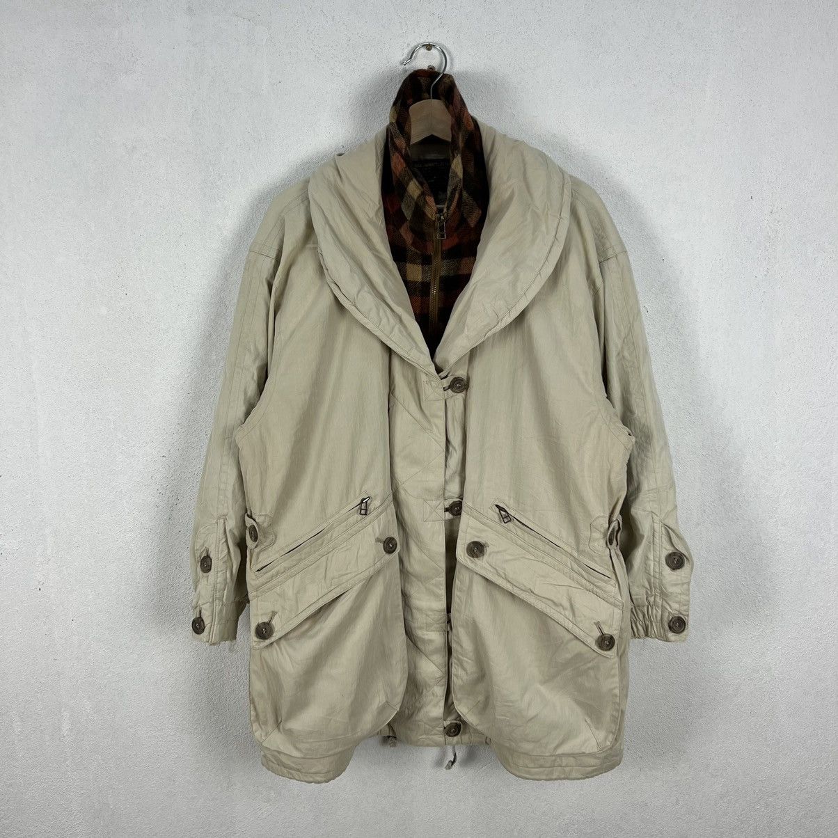 Japanese Brand JEAN JAURES ISSEY MIYAKE DOUBLE BREAST TARTAN CARGO JACKET Size US L / EU 52-54 / 3 - 8 Thumbnail