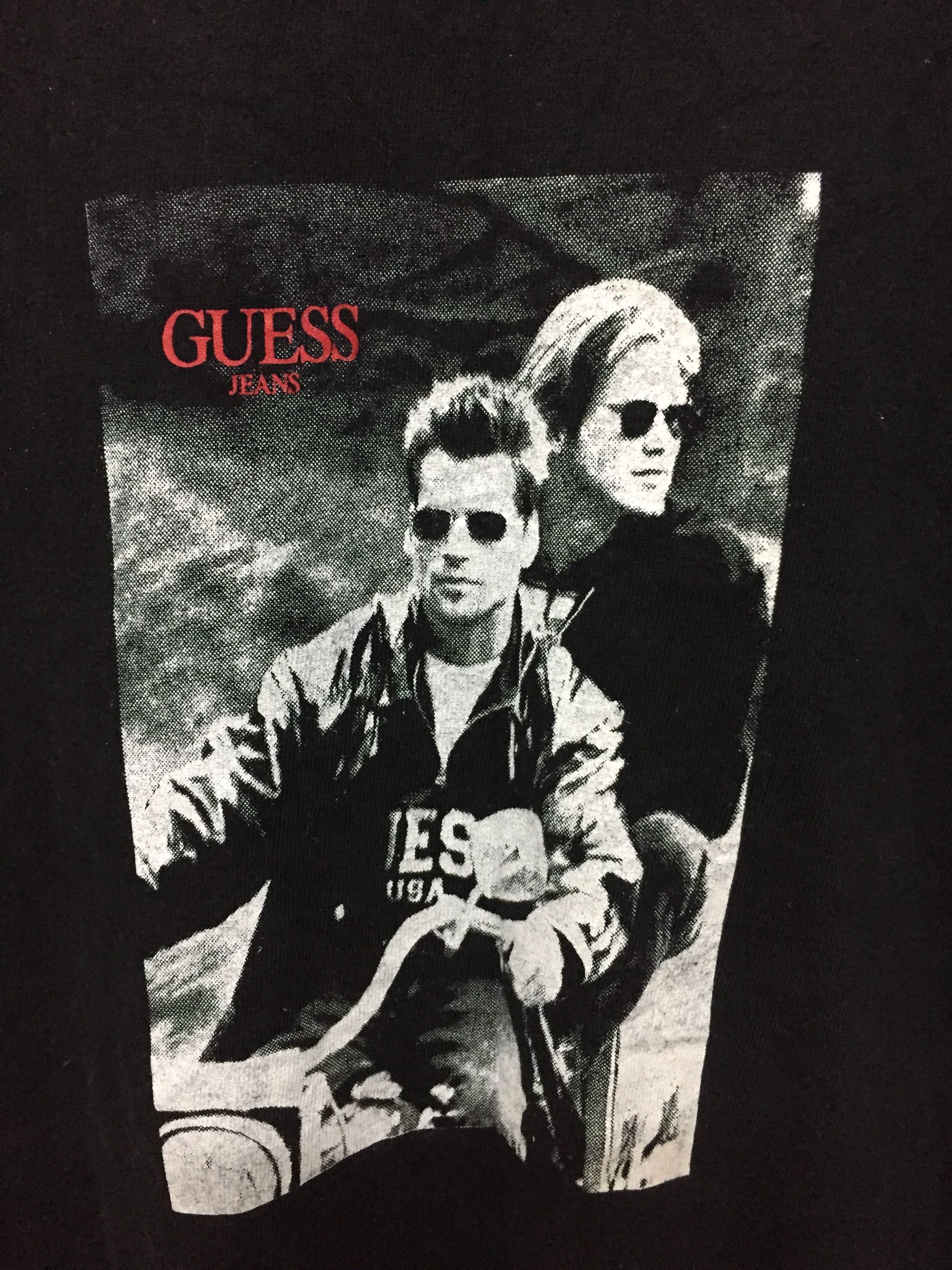 Guess × Vintage × Weber 90's Iconic Classic RARE Box Picture by b. weber Size US L / EU 52-54 / 3 - 4 Thumbnail