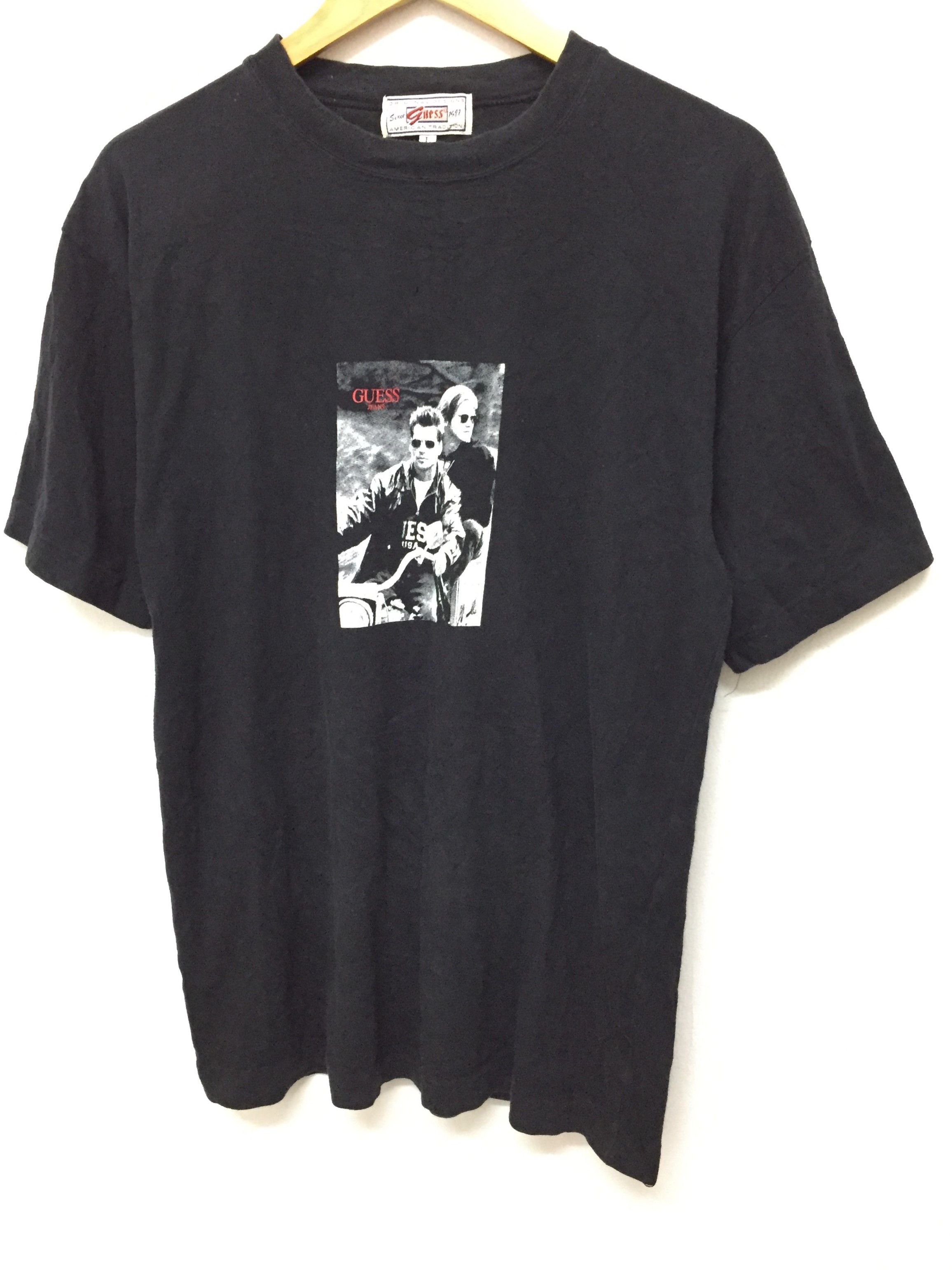 Guess × Vintage × Weber 90's Iconic Classic RARE Box Picture by b. weber Size US L / EU 52-54 / 3 - 2 Thumbnail