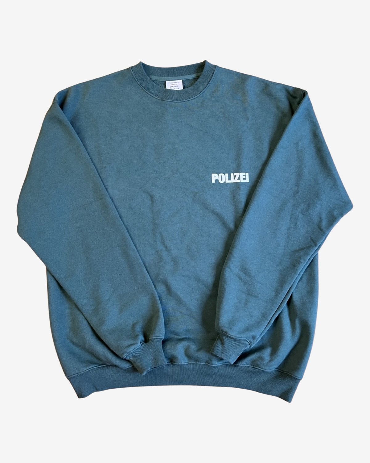 image of Vetements Polizei Sweatshirt in Green, Men's (Size XS)