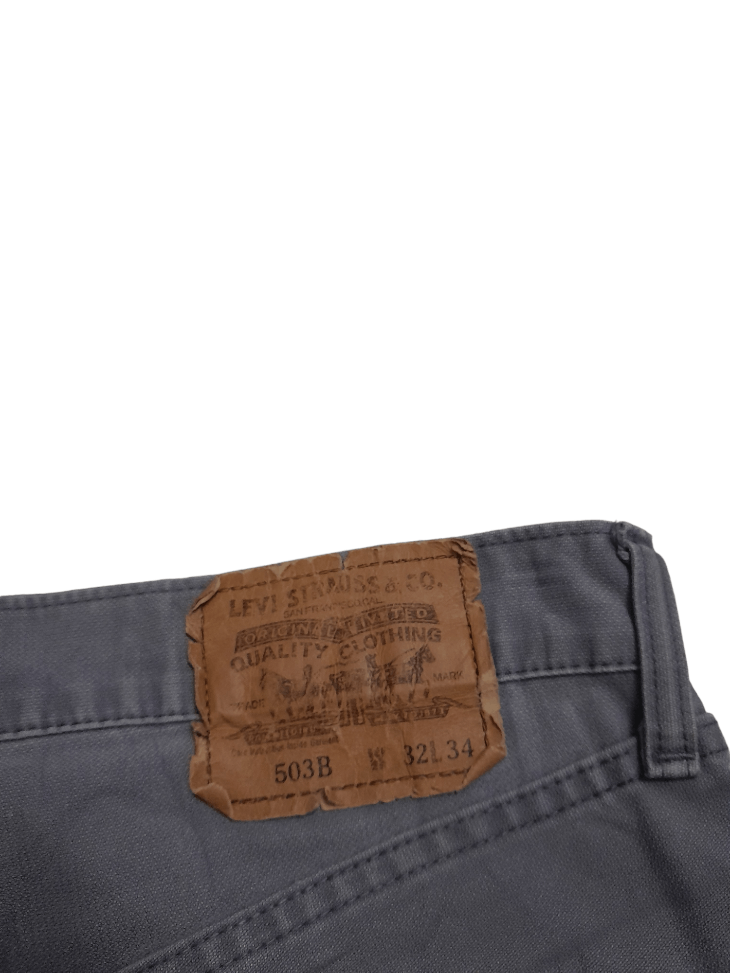 Levi's 90s Levis Big E 503B Jeans White Tab (E877) Size US 32 / EU 48 - 3 Thumbnail