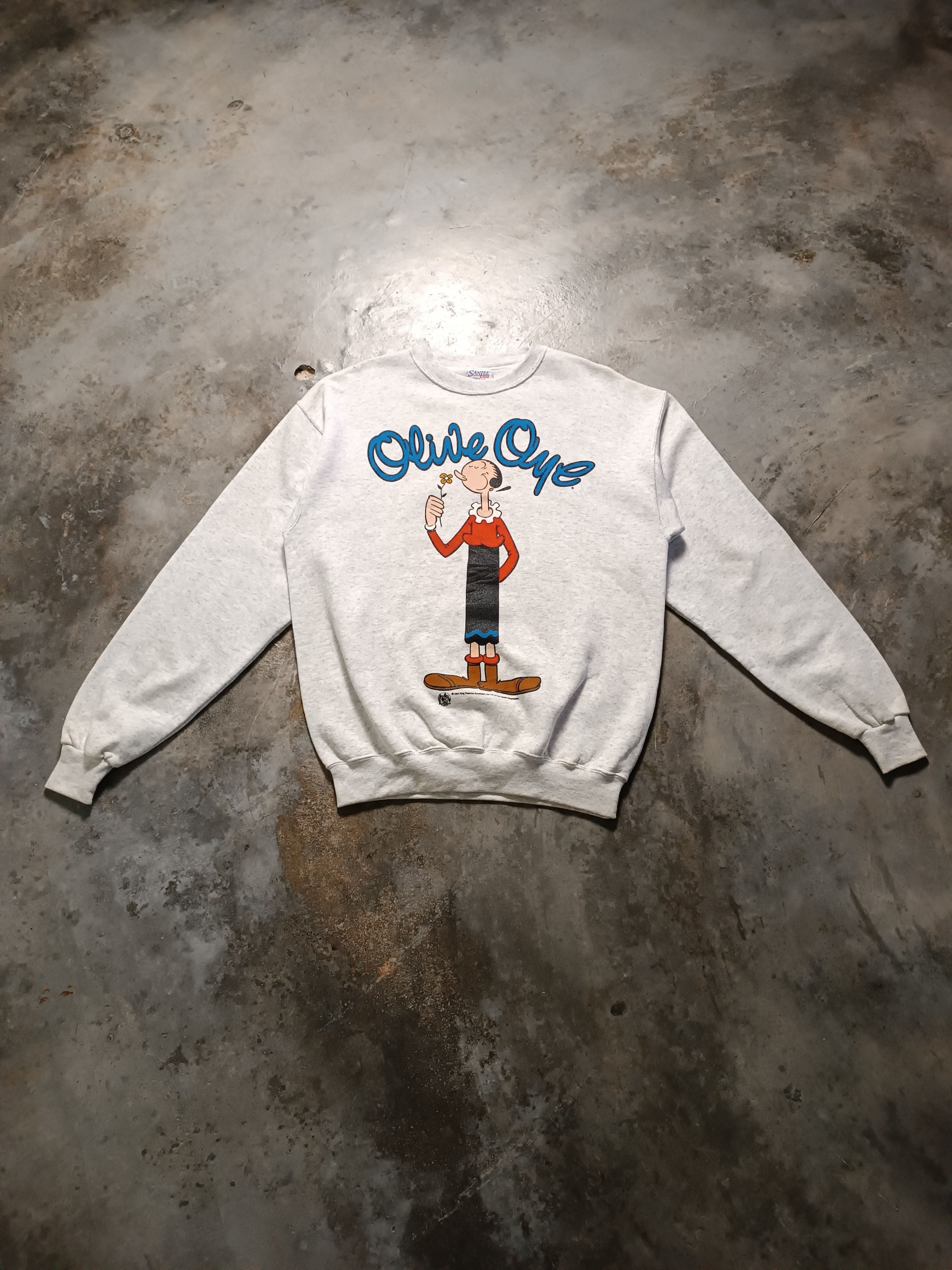 Vintage Vintage Popeye Olive Oyl Cartoon Sweatshirt Size US L / EU 52-54 / 3 - 1 Thumbnail