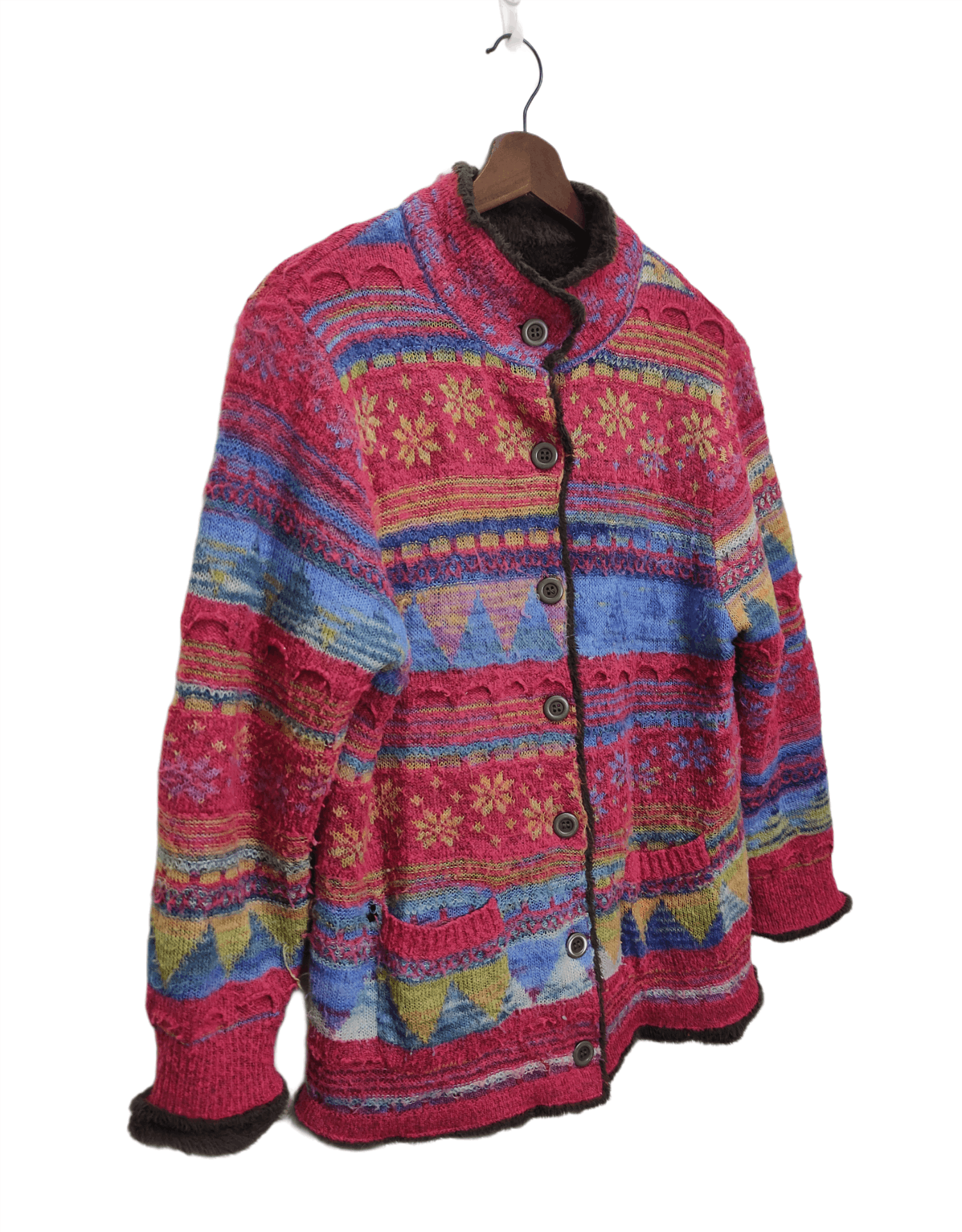 Japanese Brand Unbranded Colourful Knit Button Up Cardigan Coogi Style Size US M / EU 48-50 / 2 - 2 Thumbnail