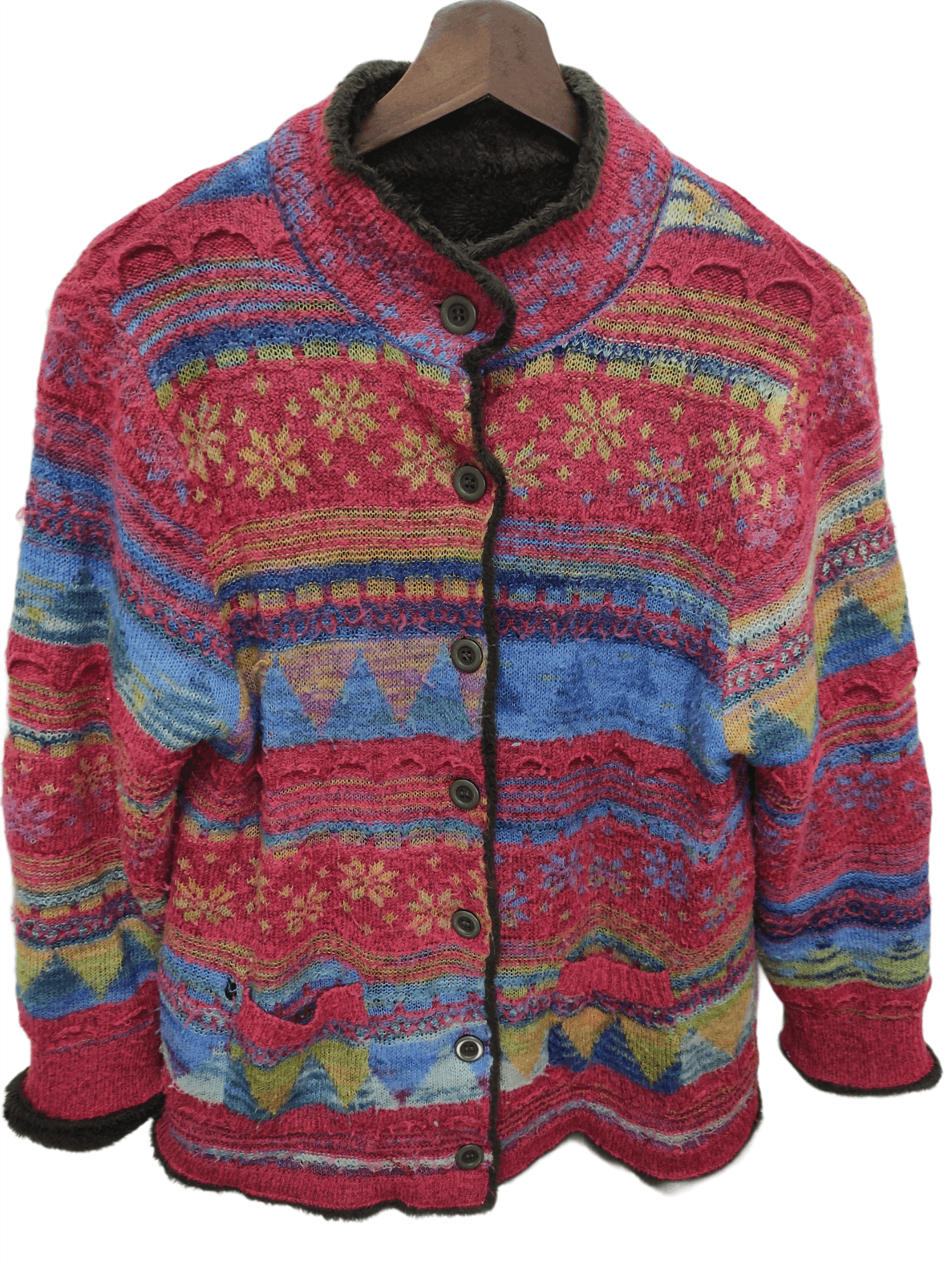 Japanese Brand Unbranded Colourful Knit Button Up Cardigan Coogi Style Size US M / EU 48-50 / 2 - 4 Thumbnail
