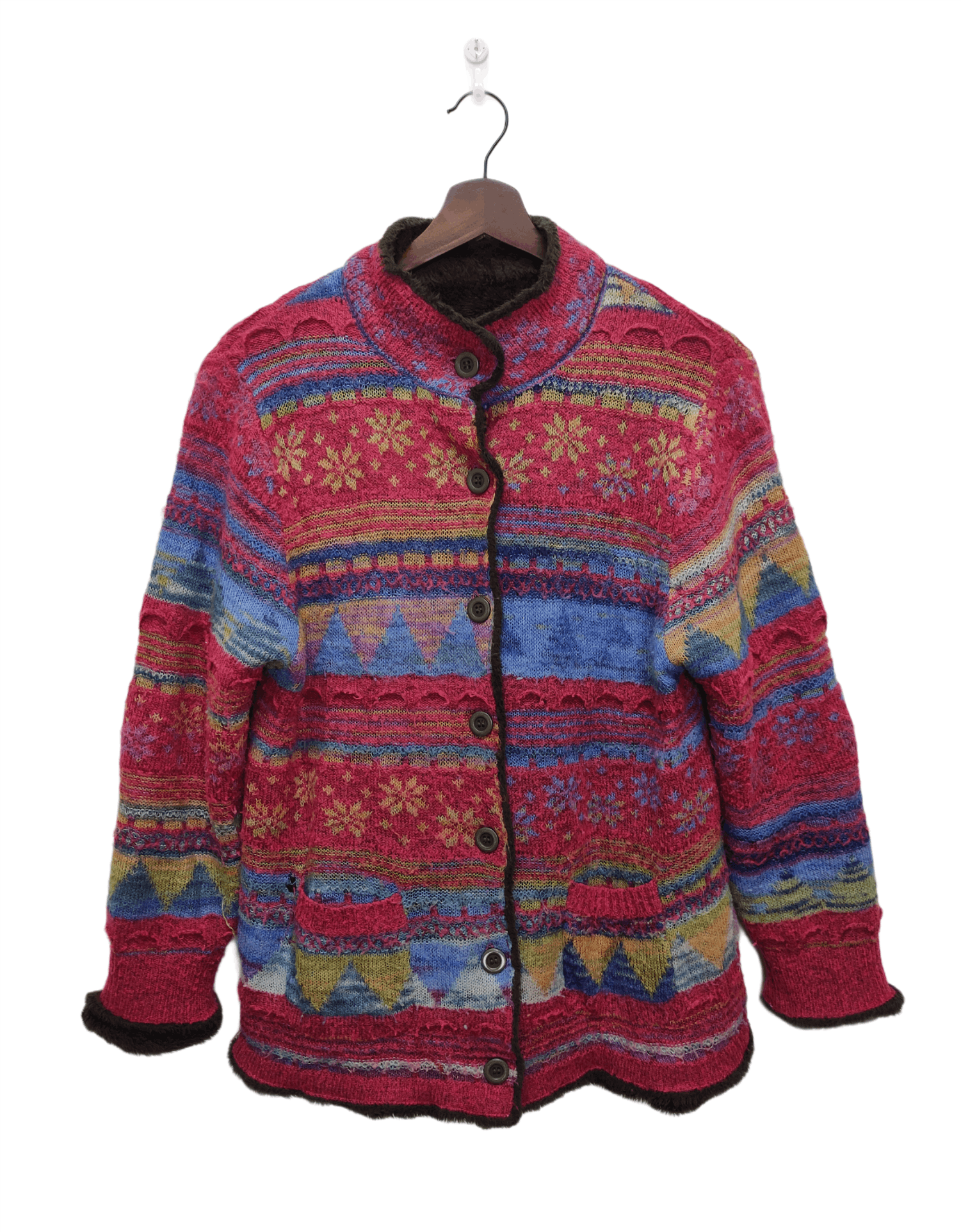 Japanese Brand Unbranded Colourful Knit Button Up Cardigan Coogi Style Size US M / EU 48-50 / 2 - 1 Thumbnail