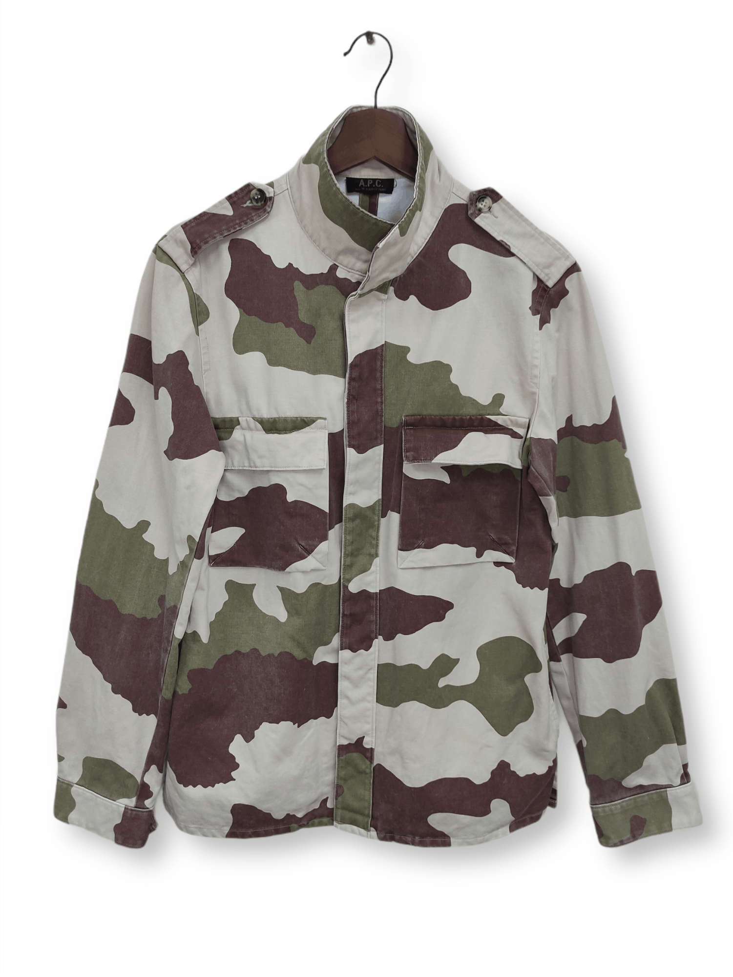 image of A P C Camouflage Point Army Collar Jacket, Men's (Size Medium)