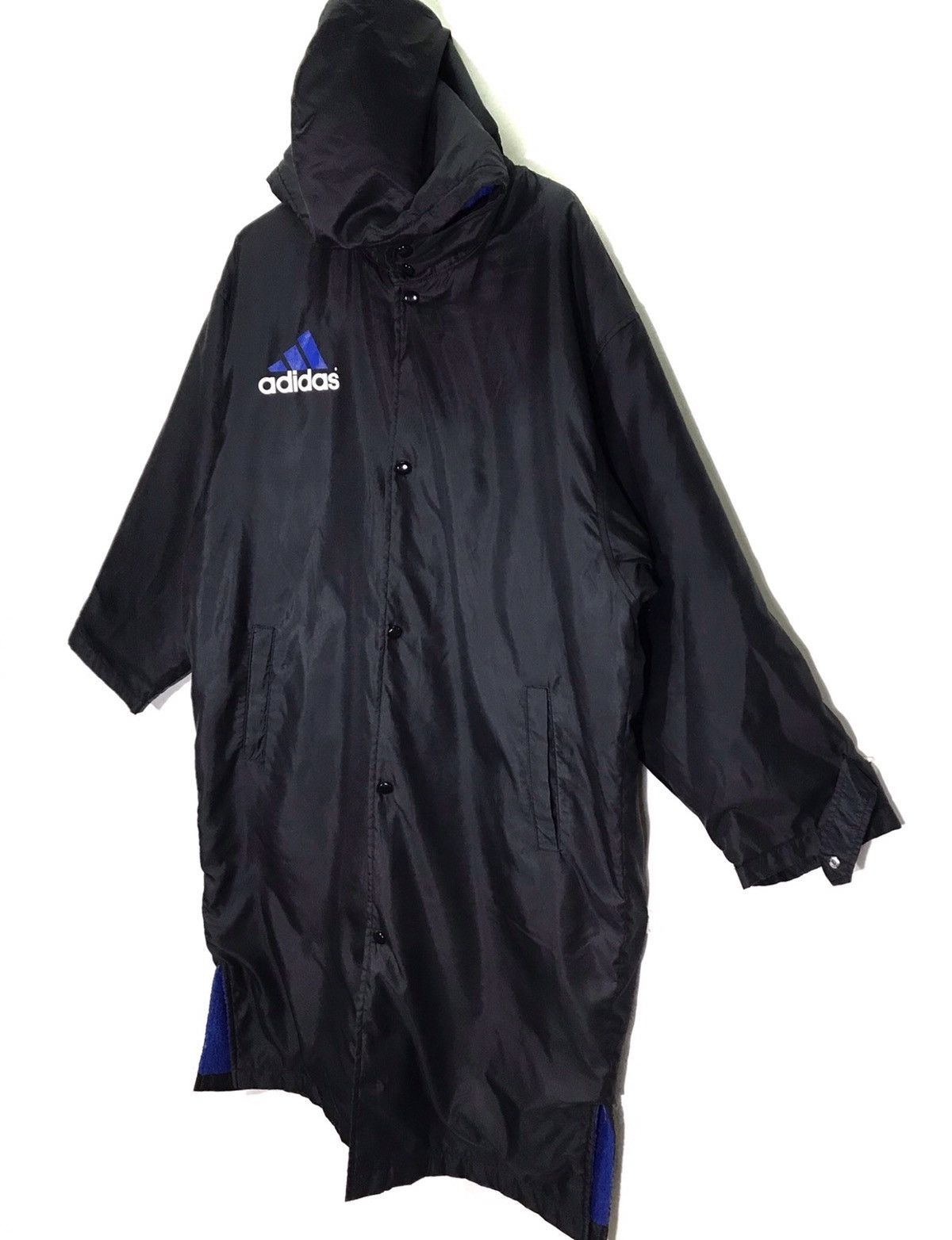 Adidas Vintage Adidas Big Logo Long Jacket Size US XL / EU 56 / 4 - 3 Thumbnail