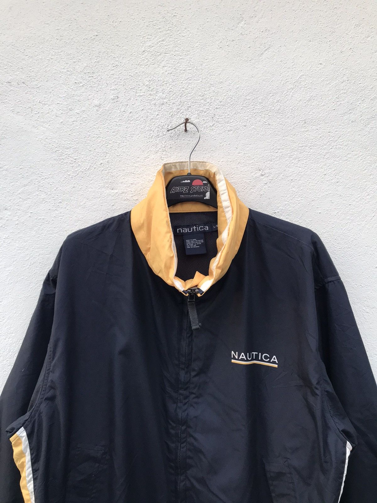 Nautica × Vintage Vintage Nautica Big Logo Hooded Windbreaker Jackets Size US L / EU 52-54 / 3 - 6 Thumbnail