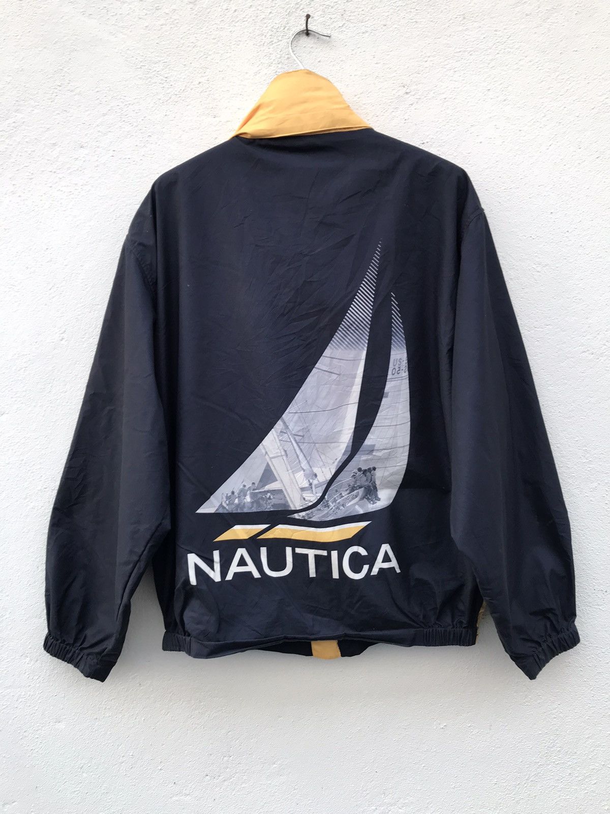 Nautica × Vintage Vintage Nautica Big Logo Hooded Windbreaker Jackets Size US L / EU 52-54 / 3 - 1 Thumbnail