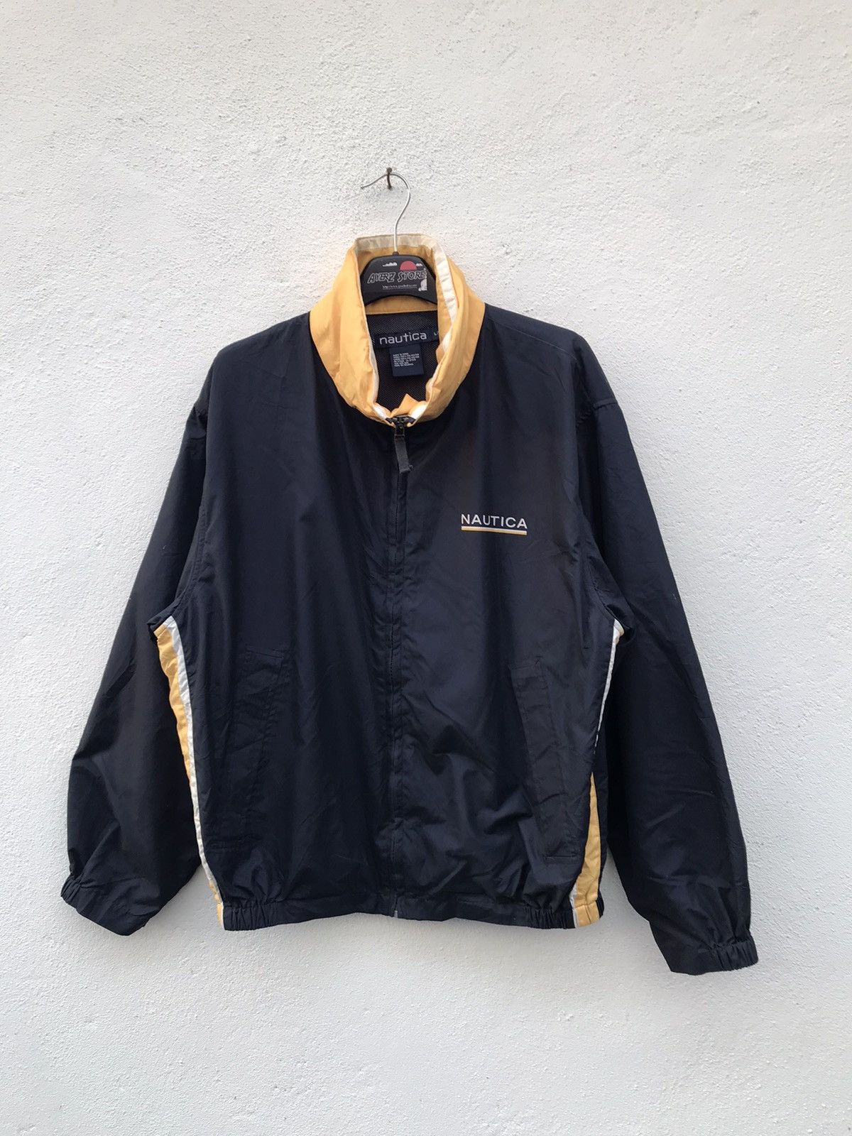 Nautica × Vintage Vintage Nautica Big Logo Hooded Windbreaker Jackets Size US L / EU 52-54 / 3 - 5 Thumbnail