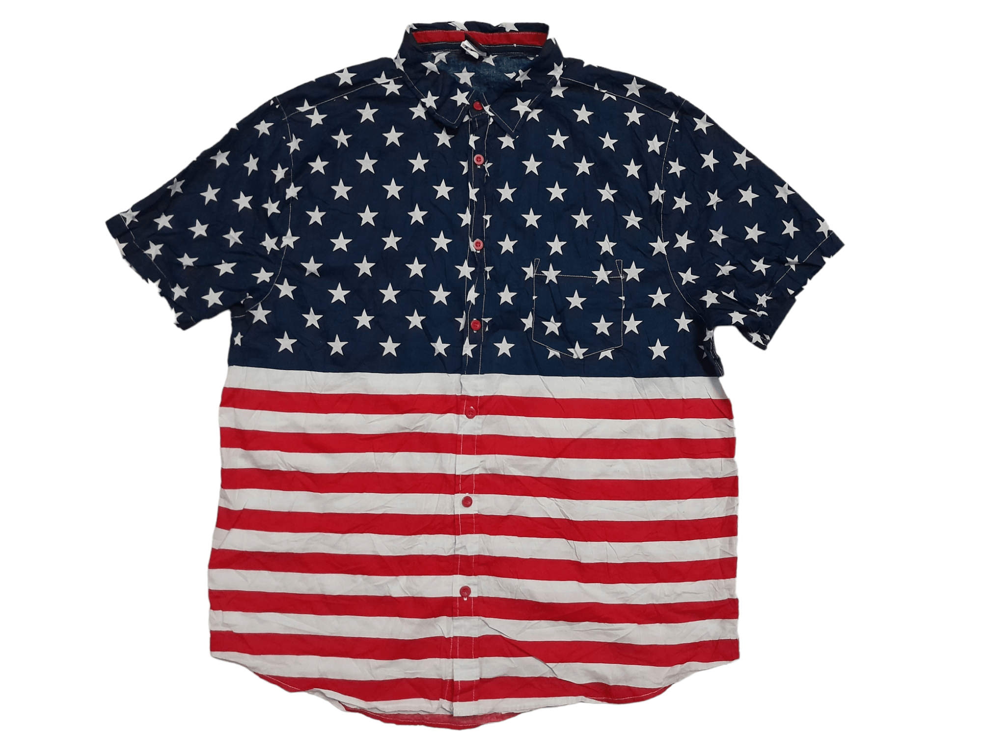 Designer Fifth Sun U.S. Full Flag Shirt Oversized (E878) Size US XXL / EU 58 / 5 - 2 Thumbnail