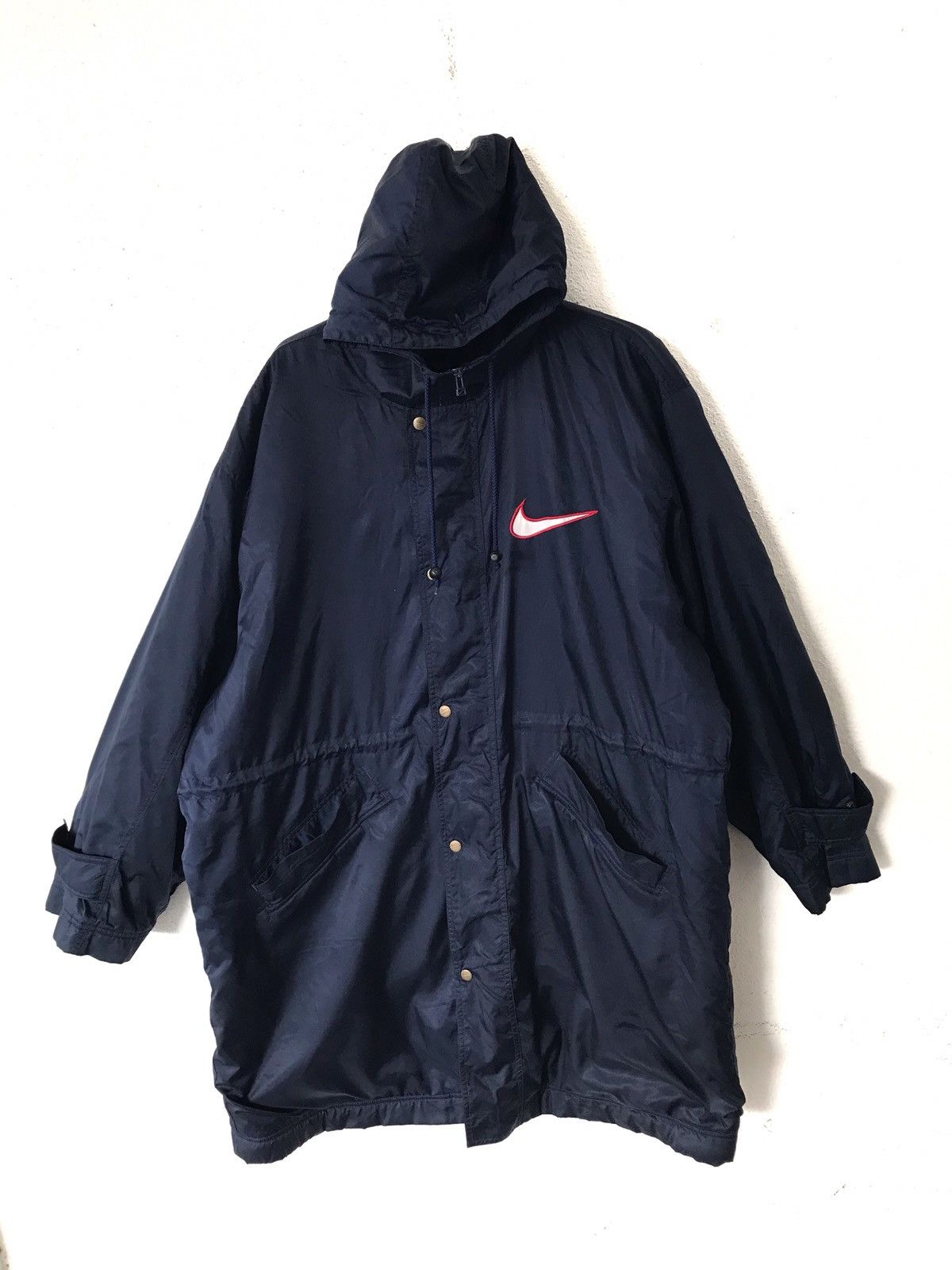 Nike Nike Swoosh Big Logo Embroidered Long Jacket Size US XL / EU 56 / 4 - 2 Thumbnail