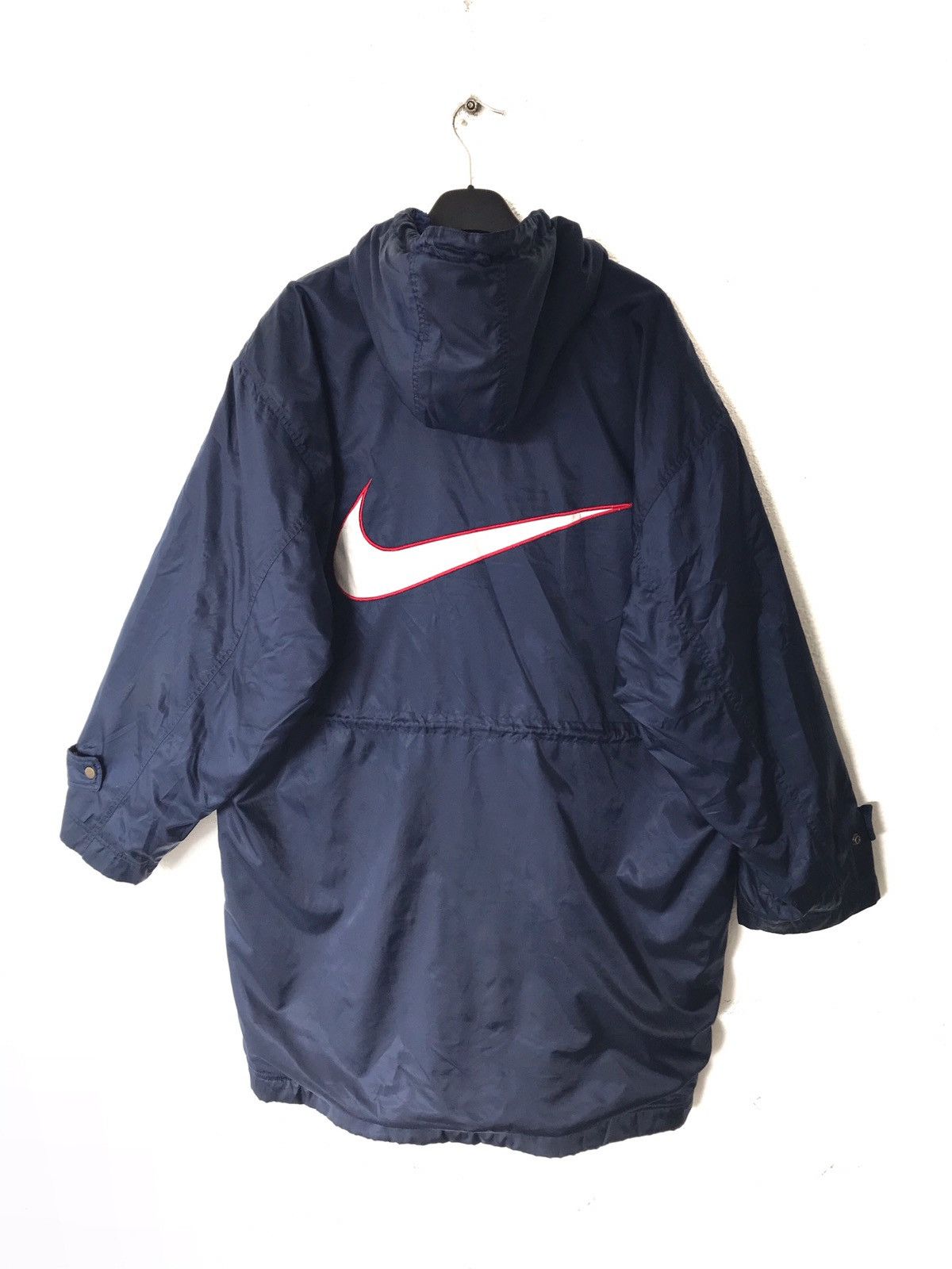 Nike Nike Swoosh Big Logo Embroidered Long Jacket Size US XL / EU 56 / 4 - 1 Thumbnail