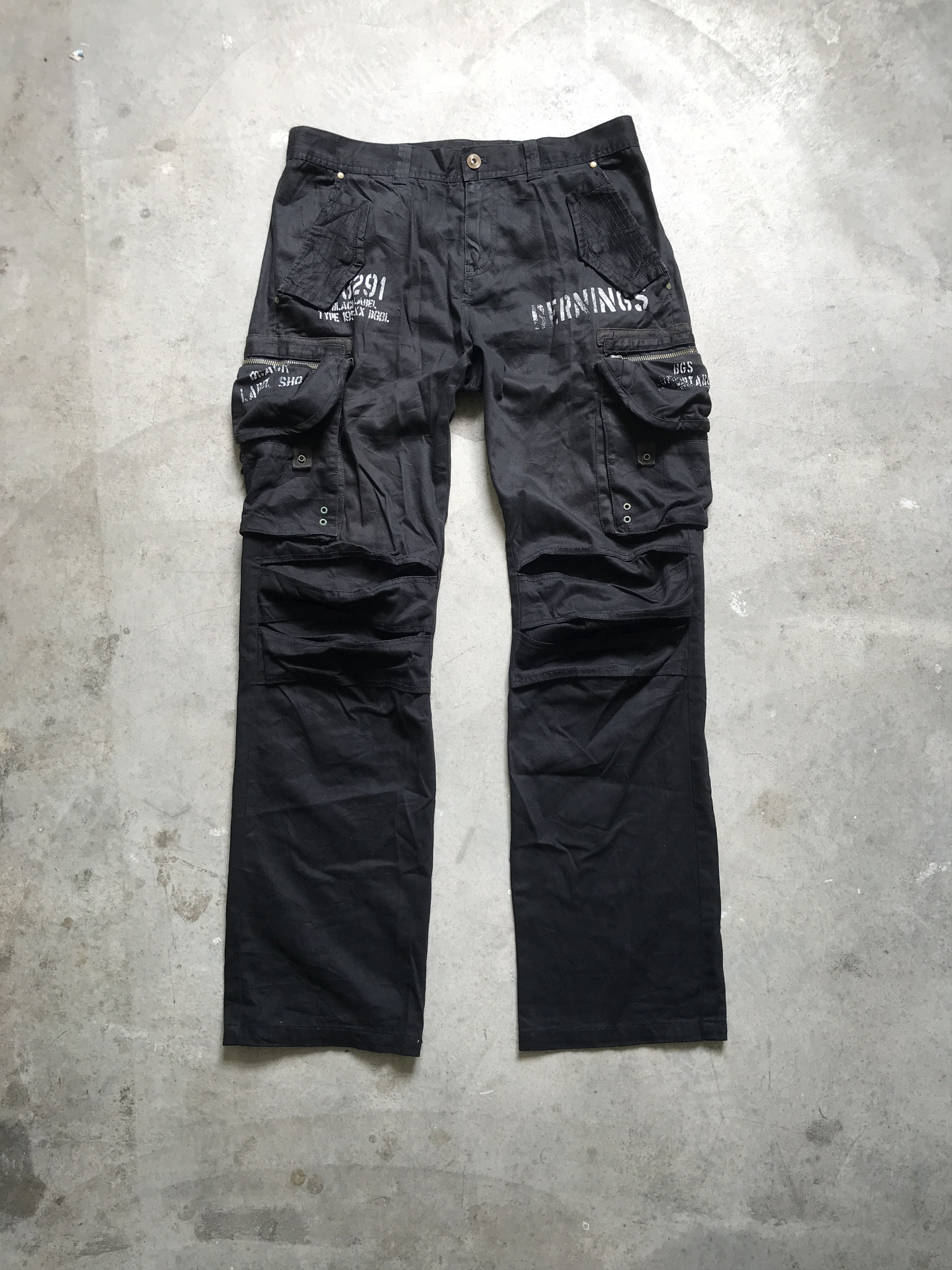 image of Seditionaries Cp94 Bernings Sho Japan Prisoner Of War Cargo Pant in Black, Men's (Size 33)