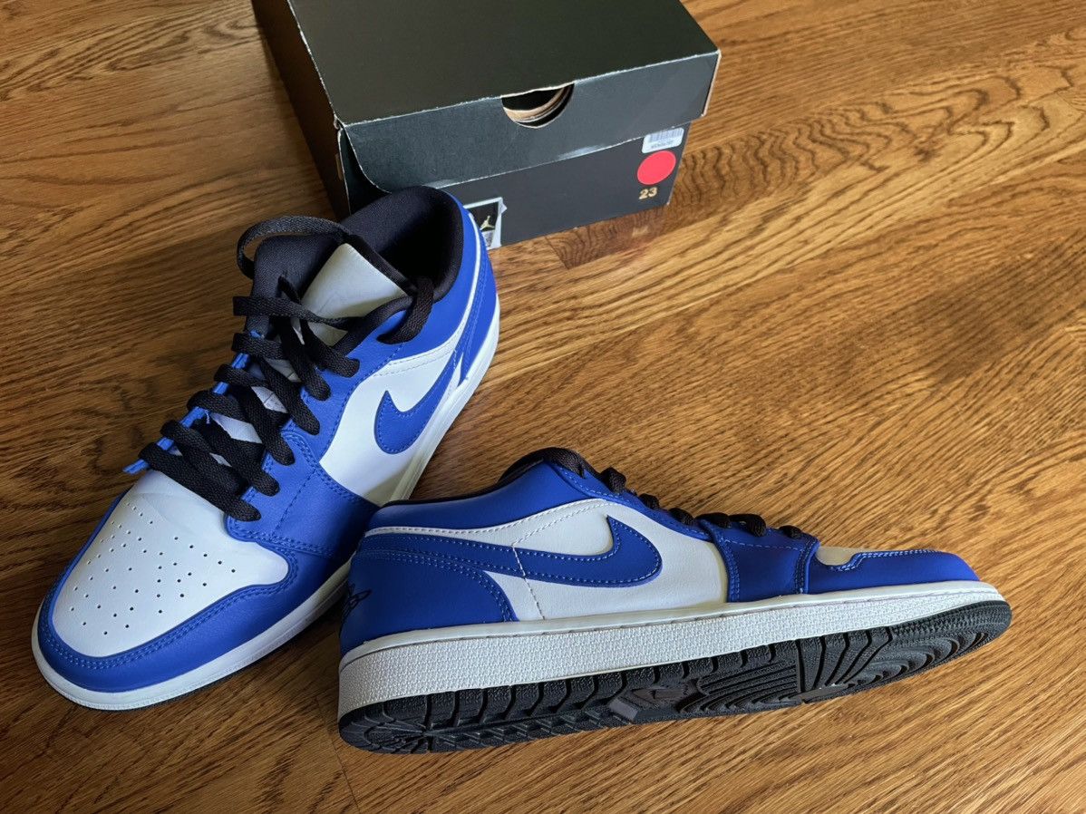 Jordan Brand Size 8.5 Air Jordan 1 Retro Low OG Game Royal Blue Toe SE Size US 8.5 / EU 41-42 - 2 Thumbnail