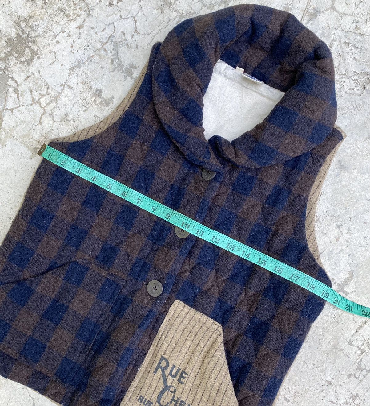 Designer × Japanese Brand × Vintage Marine Lime Wool Quilted Vest Jacket Size US M / EU 48-50 / 2 - 12 Thumbnail