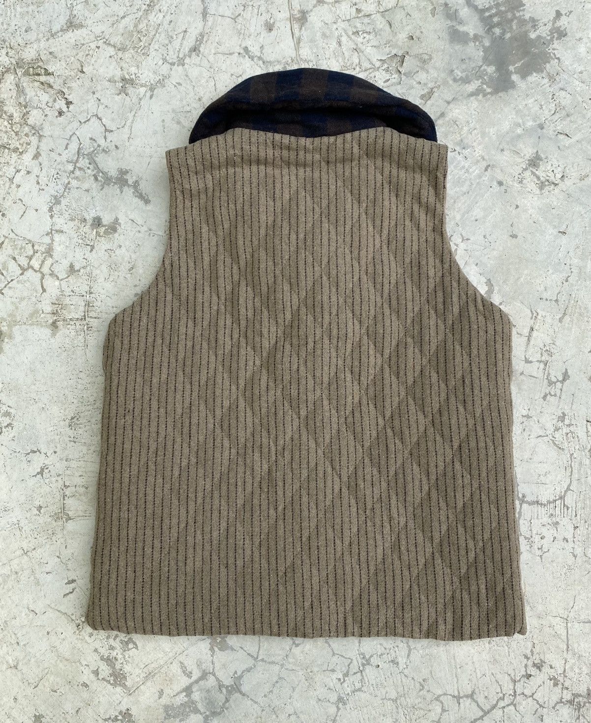 Designer × Japanese Brand × Vintage Marine Lime Wool Quilted Vest Jacket Size US M / EU 48-50 / 2 - 2 Thumbnail