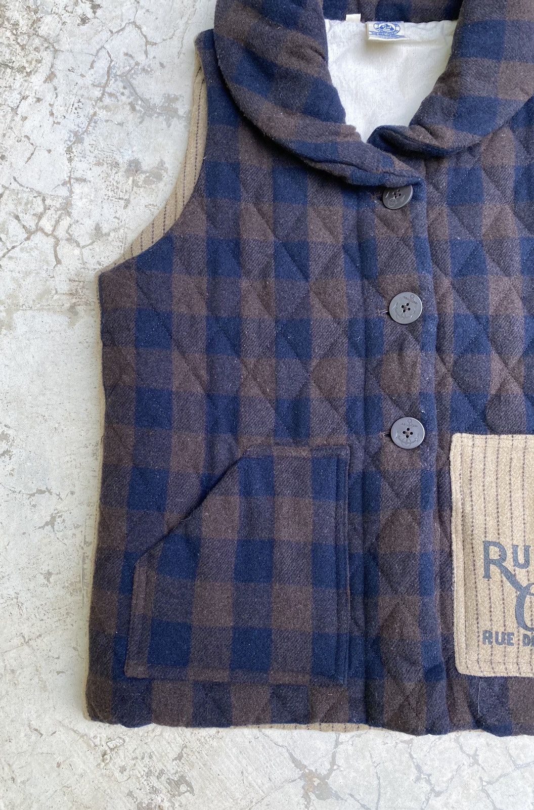 Designer × Japanese Brand × Vintage Marine Lime Wool Quilted Vest Jacket Size US M / EU 48-50 / 2 - 5 Thumbnail