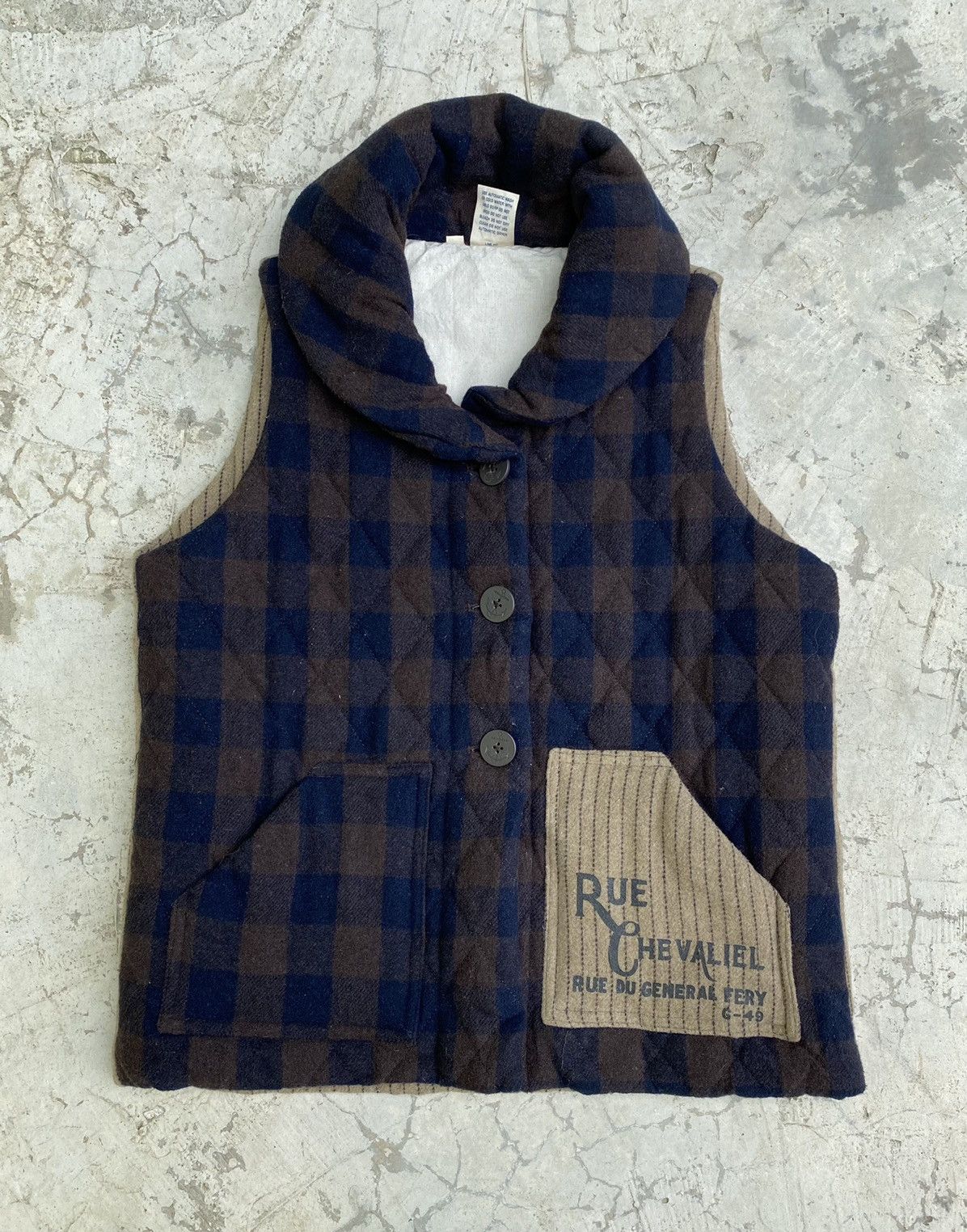 Designer × Japanese Brand × Vintage Marine Lime Wool Quilted Vest Jacket Size US M / EU 48-50 / 2 - 1 Thumbnail