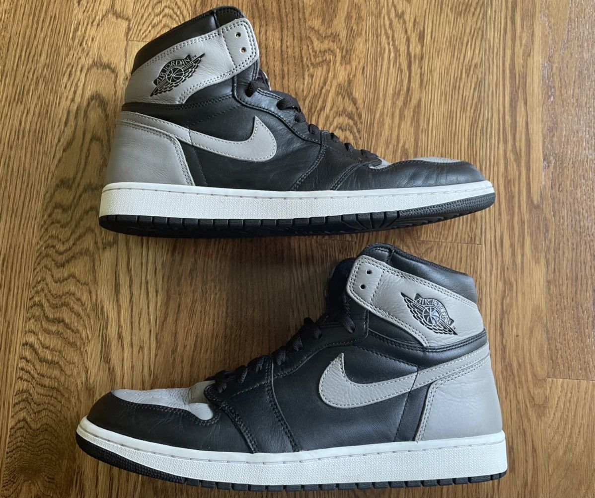 image of Jordan Nike Size 13 Air Jordan 1 Retro High Shadow OG 2018 2.0 Se Toe Shoes in Black Gray, Men's