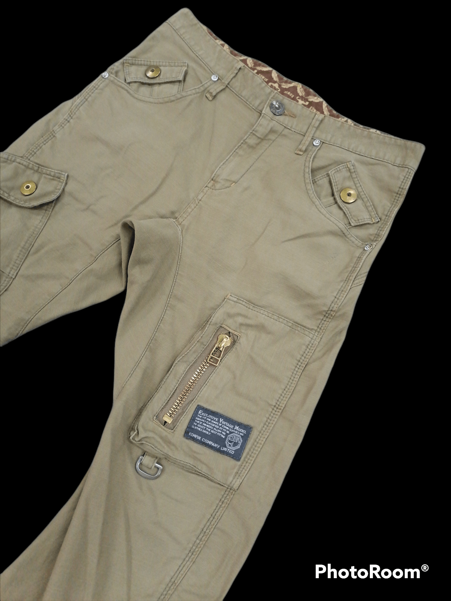Other Hot🔥Edwin Multipocket Cargo Olive Green Pants Size US 31 - 3 Thumbnail