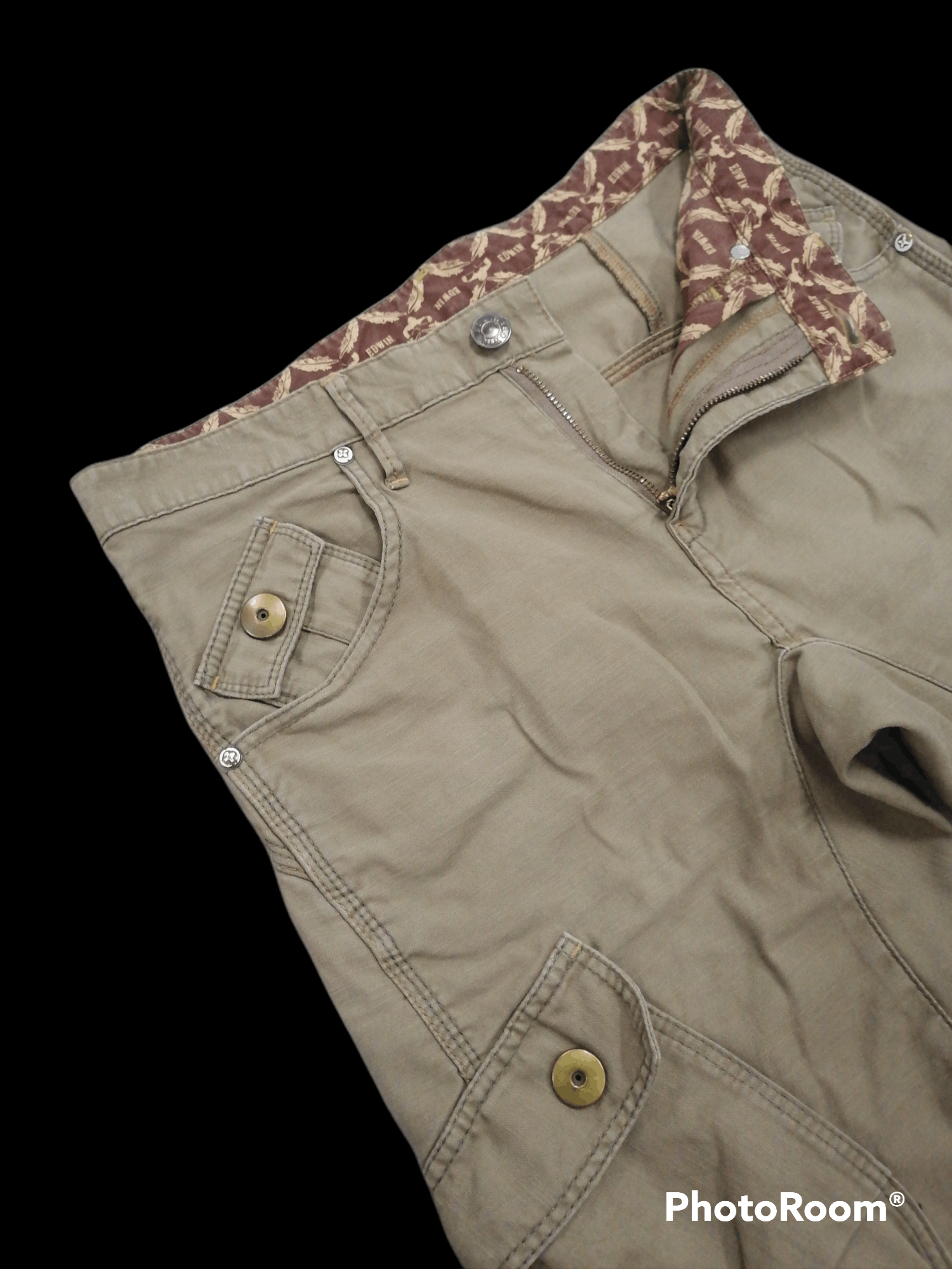 Other Hot🔥Edwin Multipocket Cargo Olive Green Pants Size US 31 - 5 Thumbnail