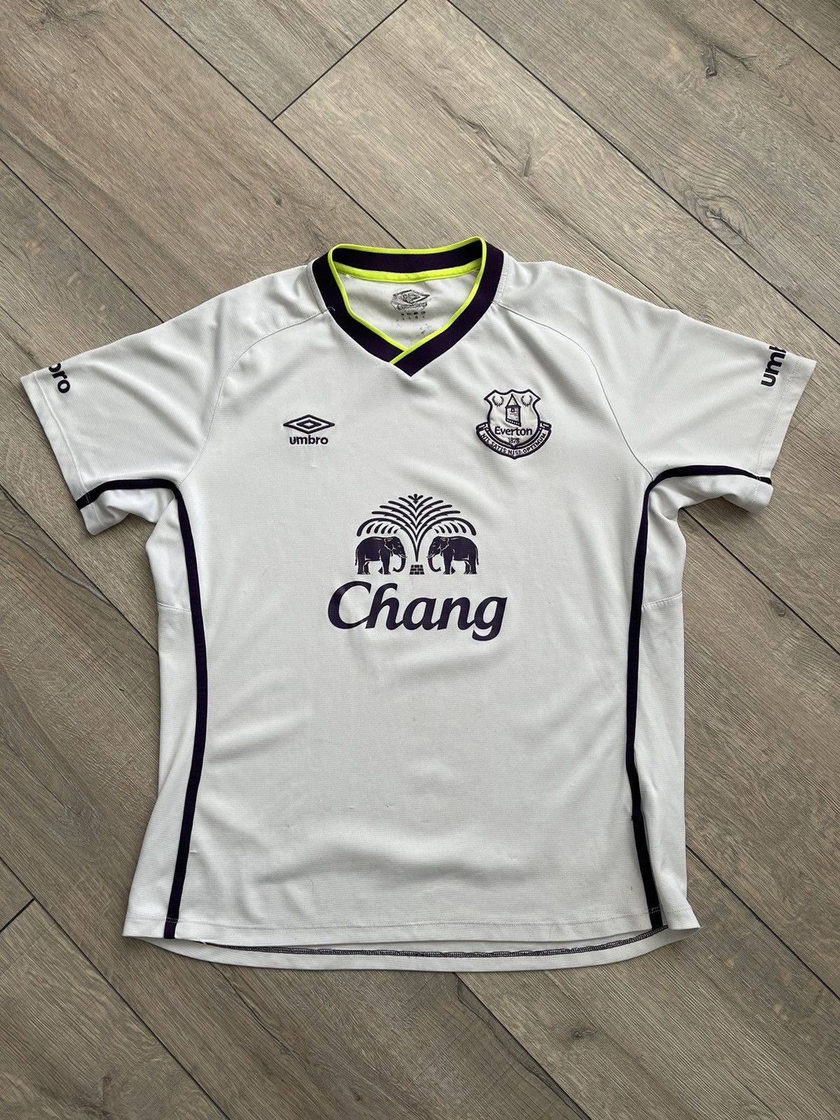 Umbro Everton Jersey Size L White Chang 2016/17