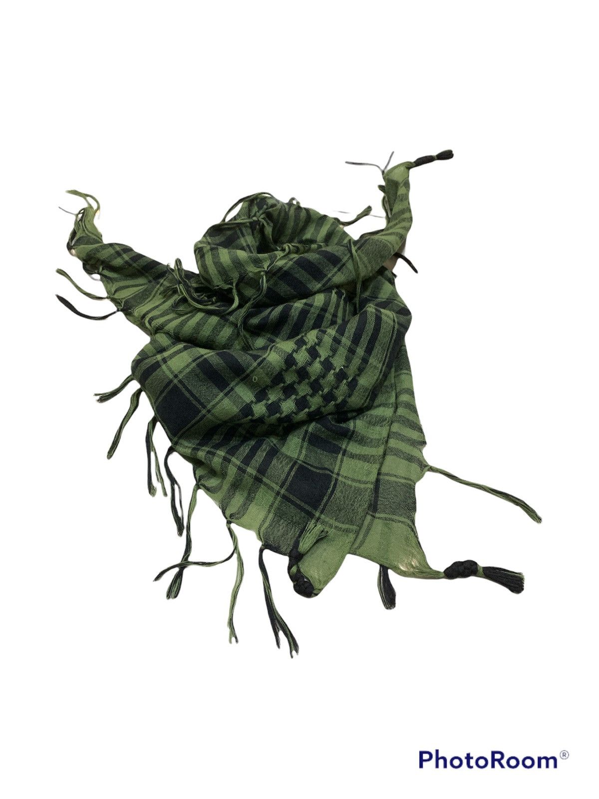 Other × Vintage RARE DARK GREEN SHIMAGH KEFFIYEH ARABIC STYLE SCARF Size ONE SIZE - 1 Thumbnail