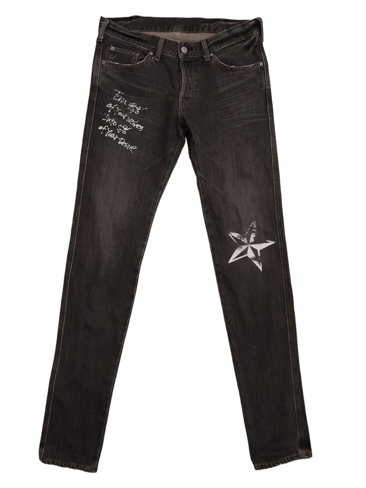 Boycott Boycott Japan Denim Distressed Punk (E882) Size US 31 - 1 Thumbnail