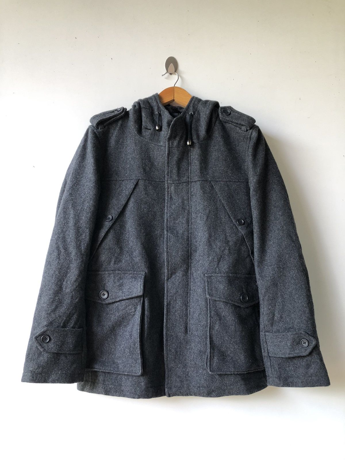 Katharine Hamnett London Katharine Hamnett coat wool style hoodies jackets Size US L / EU 52-54 / 3 - 1 Thumbnail