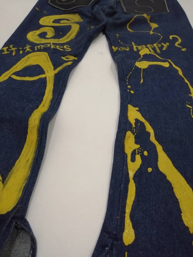 Levi's Vintage Clothing GRAIL🔥Jeans Levi's 501 Vintage 90s Art Splash Size 28" / US 6 / IT 42 - 10 Thumbnail