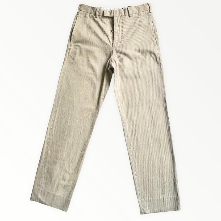 Pre-owned Helmut Lang Archive  Vintage Beige Twill Cotton Chino Pants