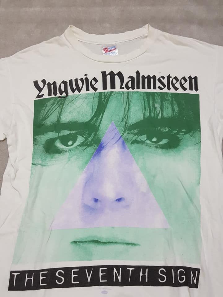 Band Tees × Vintage Vtg. Rare Yngwie Malmsteen The Seventh Sign World Tour 1994 Size US L / EU 52-54 / 3 - 4 Thumbnail