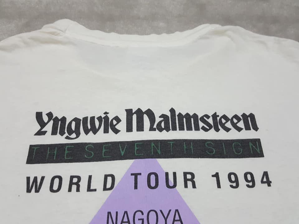 Band Tees × Vintage Vtg. Rare Yngwie Malmsteen The Seventh Sign World Tour 1994 Size US L / EU 52-54 / 3 - 7 Thumbnail