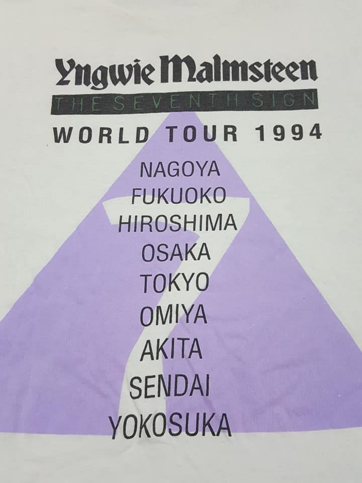 Band Tees × Vintage Vtg. Rare Yngwie Malmsteen The Seventh Sign World Tour 1994 Size US L / EU 52-54 / 3 - 8 Thumbnail