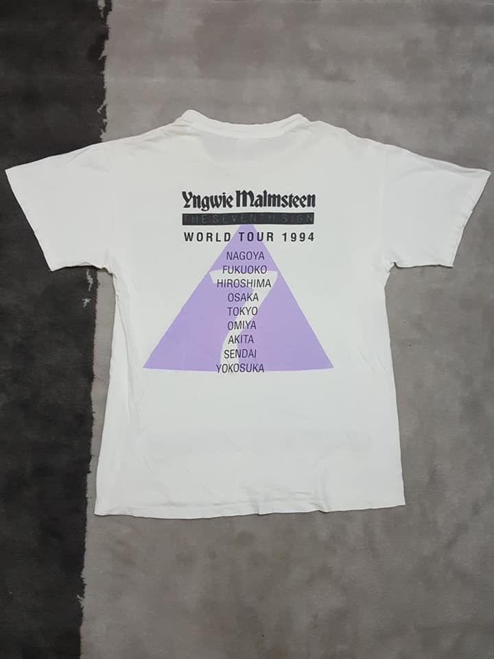 Band Tees × Vintage Vtg. Rare Yngwie Malmsteen The Seventh Sign World Tour 1994 Size US L / EU 52-54 / 3 - 5 Thumbnail