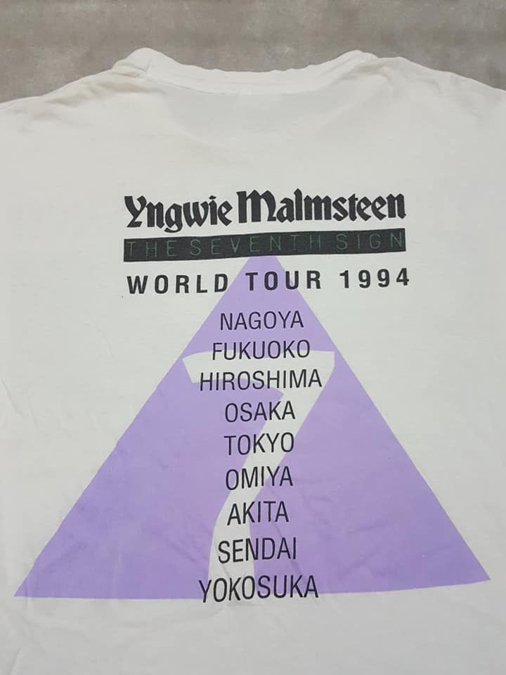 Band Tees × Vintage Vtg. Rare Yngwie Malmsteen The Seventh Sign World Tour 1994 Size US L / EU 52-54 / 3 - 6 Thumbnail