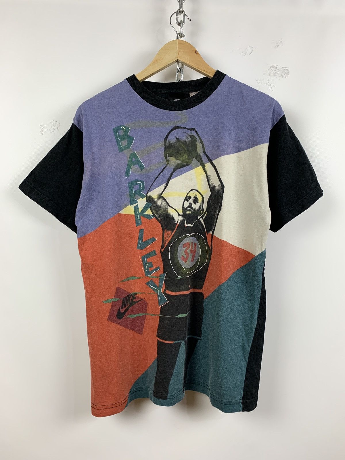 90s Vintage Nike Barkley Hoop Heroes 34 All Over Print Shirt