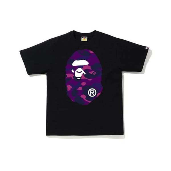 Bape BAPE Color Camo Big Ape Head T-Shirt Black/Purple | Grailed