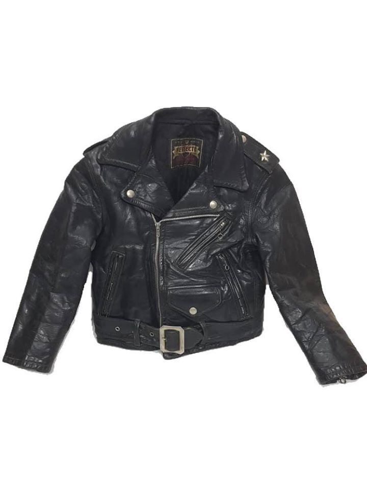 image of Vintage 50's 60's Schott Perfecto One Star Leather Jacket in Black, Men's (Size 2XS)