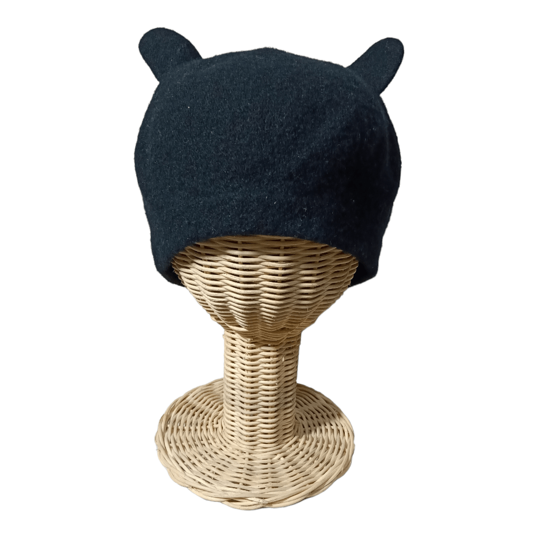 image of Hysteric Glamour bunny Horn Berrets Wool Hat in Black, Men's