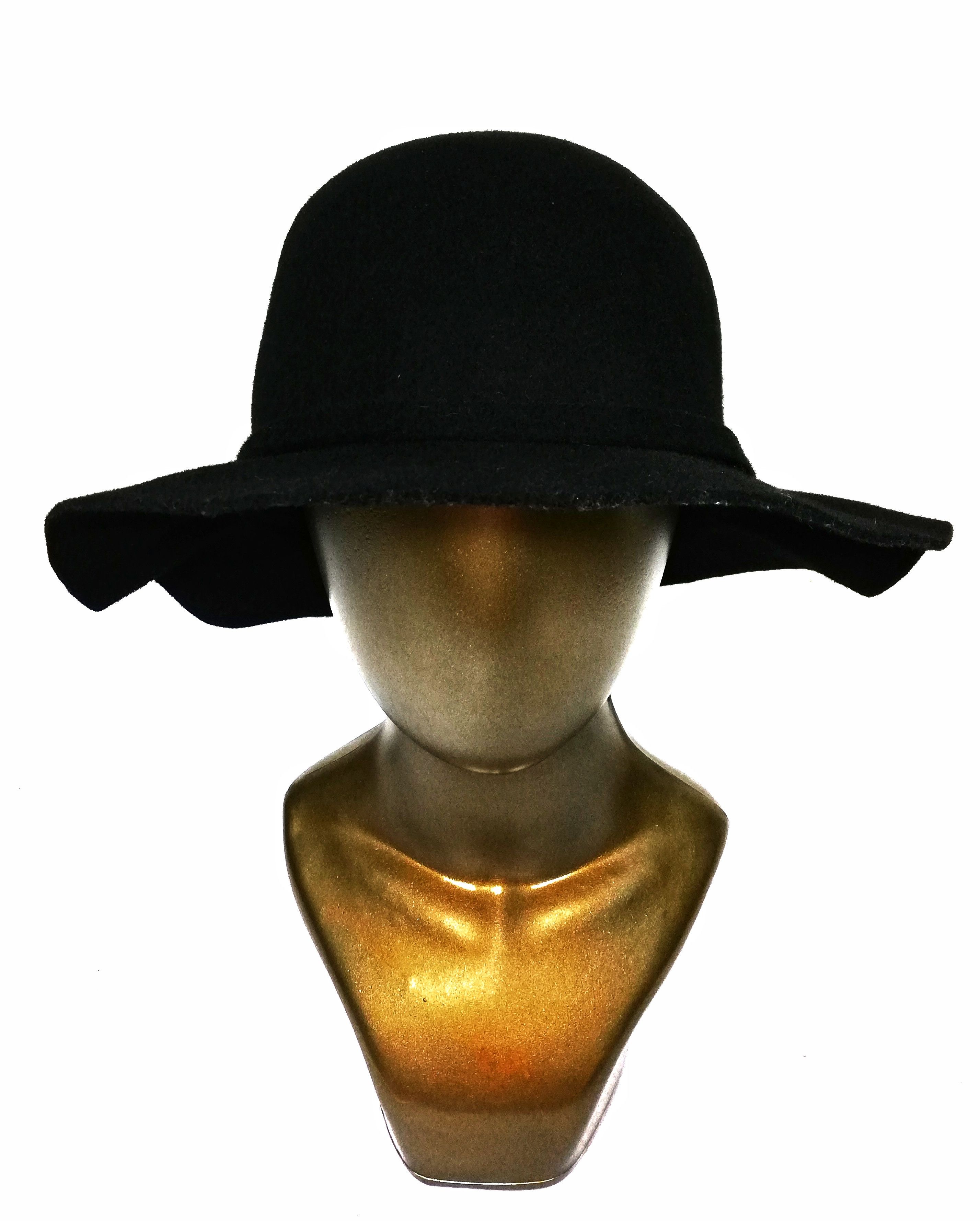 BEAUTY&YOUTH 🔥Lyllis Hat Black Long Brim Plain Wool Hats🔥 Size ONE SIZE - 9 Thumbnail